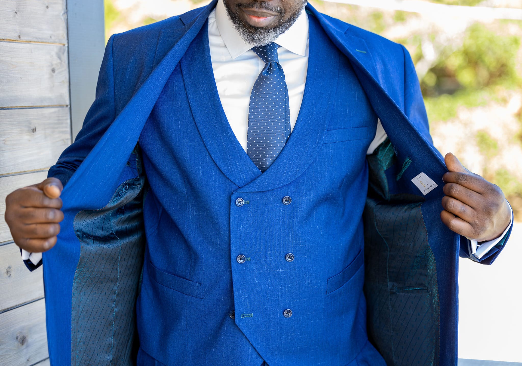Navy Blue Three-Piece Suit — view 4